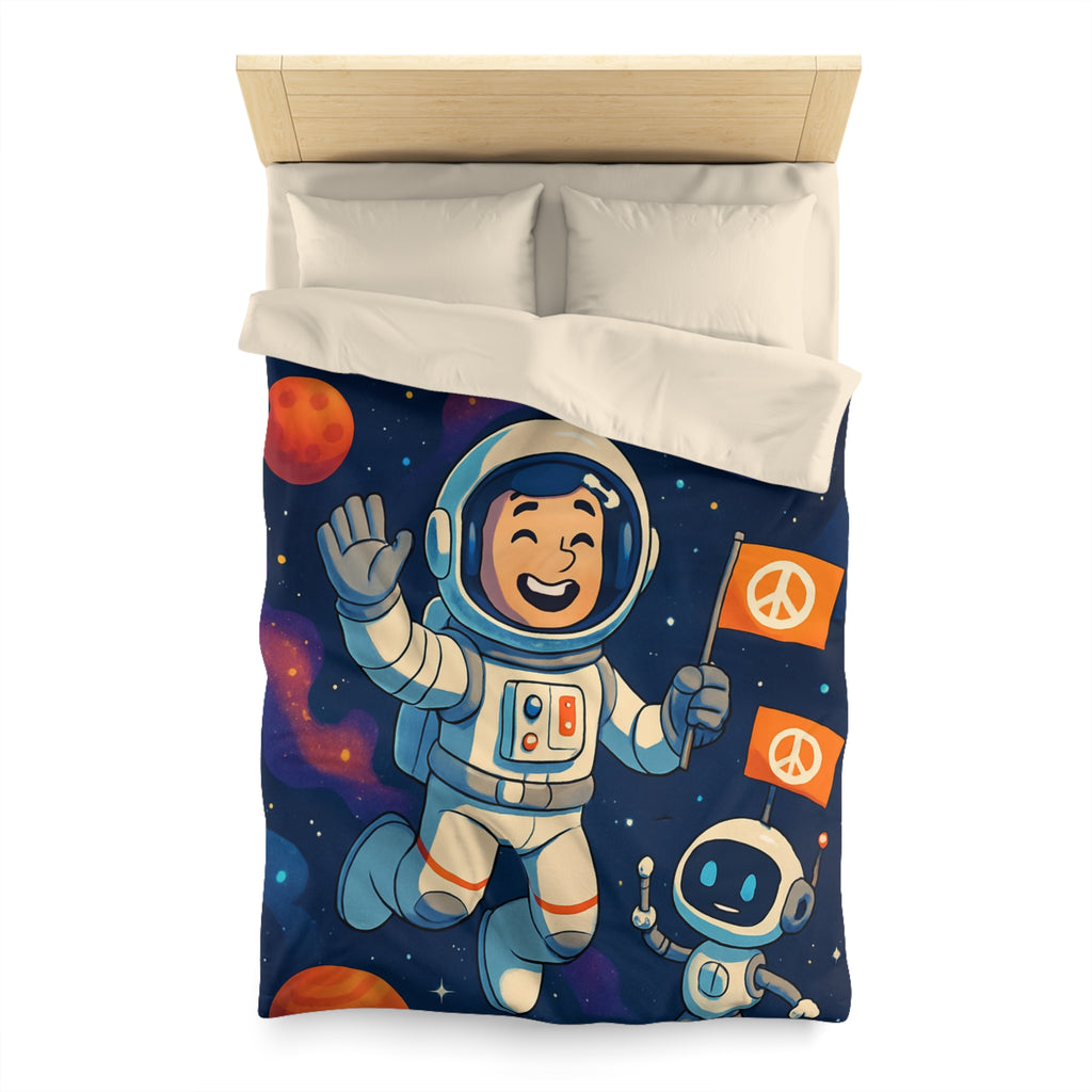 Housse de Couette Microfibre Motif Créatif Original Style Contemporain Chambre Élégante