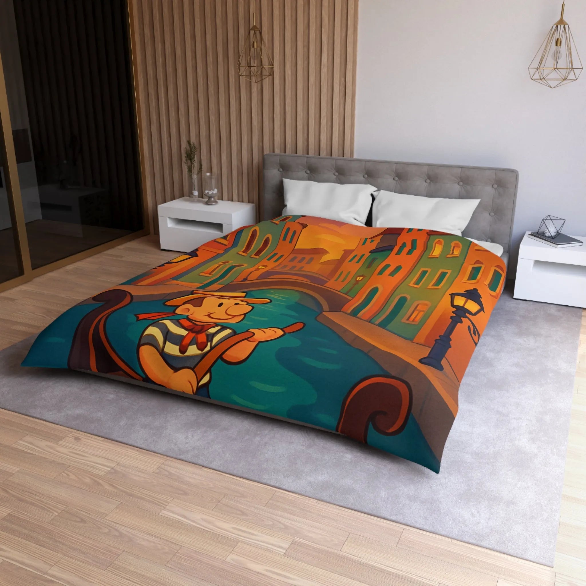 Housse de Couette Microfibre Création Artistique Moderne Design Exclusif Décoration Chambre