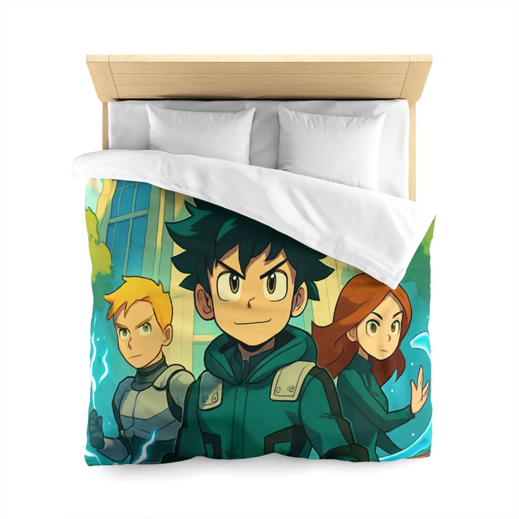 Housse de Couette Microfibre Art Graphique Contemporain Style Décoratif Chambre Tendance