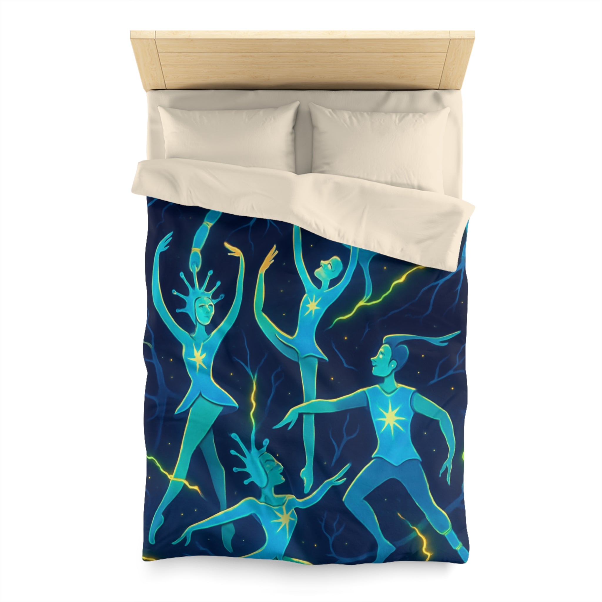 Housse de Couette Microfibre Illustration Unique Design Moderne Décoration Intérieure Raffinée