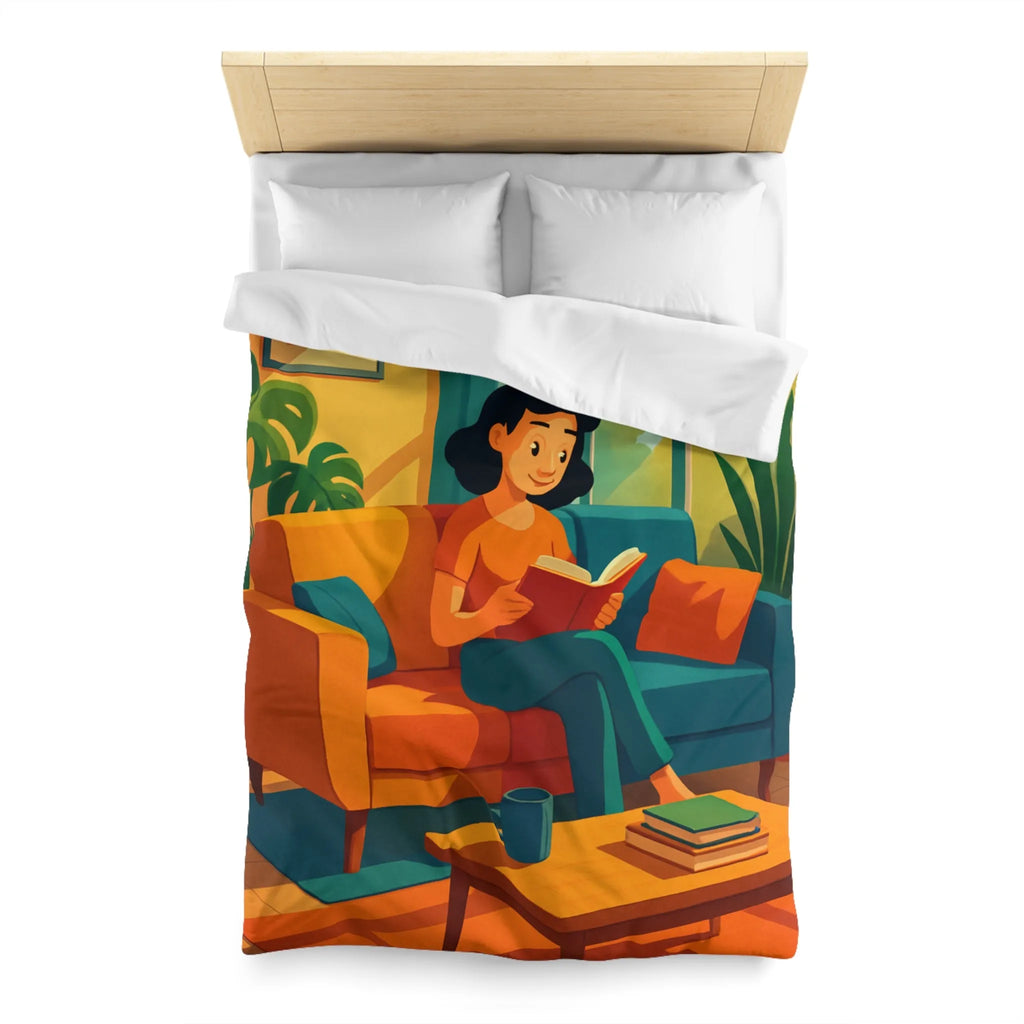 Housse de couette colorée pour ambiance chaleureuse inspirée de l'art moderne et rétro