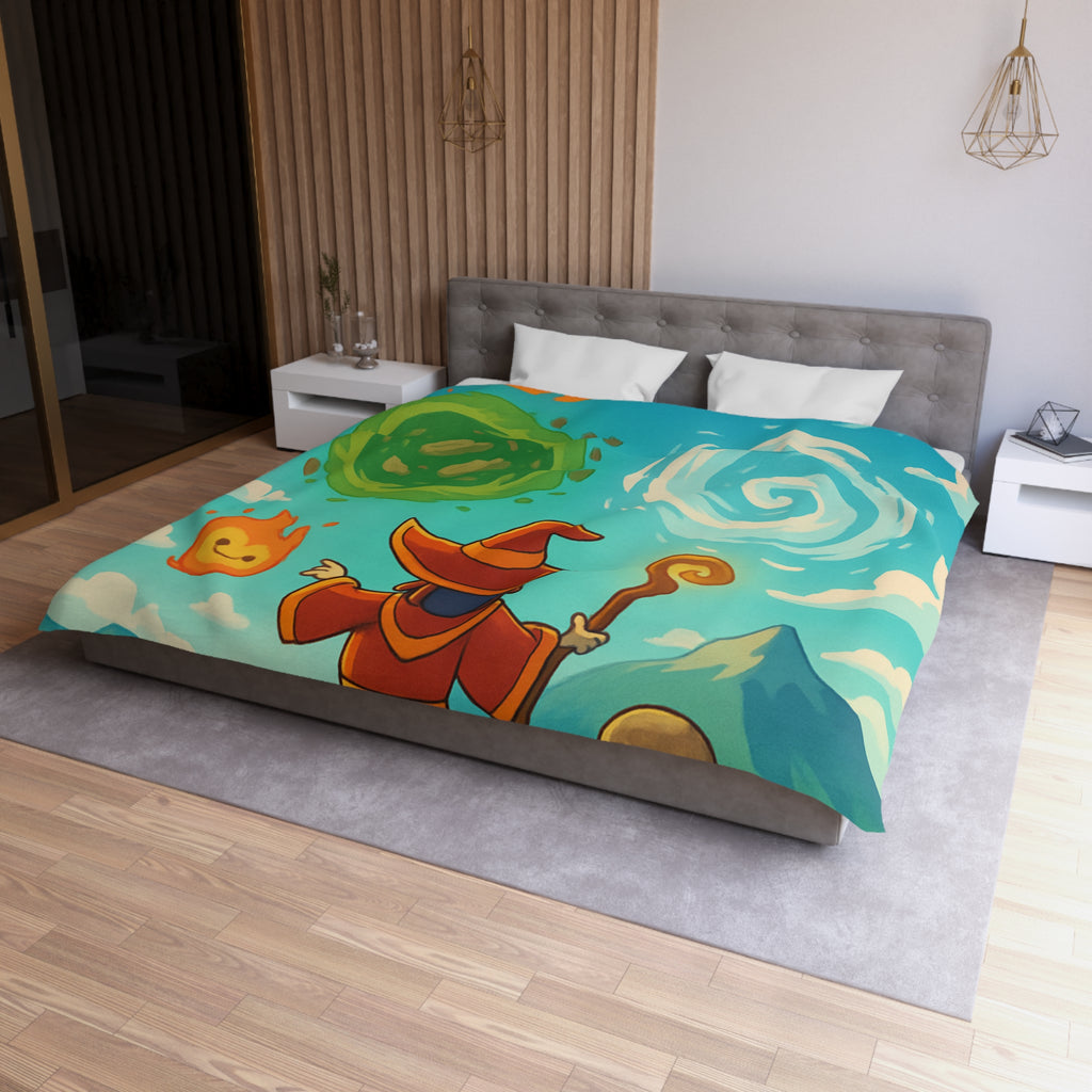 Housse de Couette Microfibre Design Artistique Moderne Décoration Chambre Confort Premium