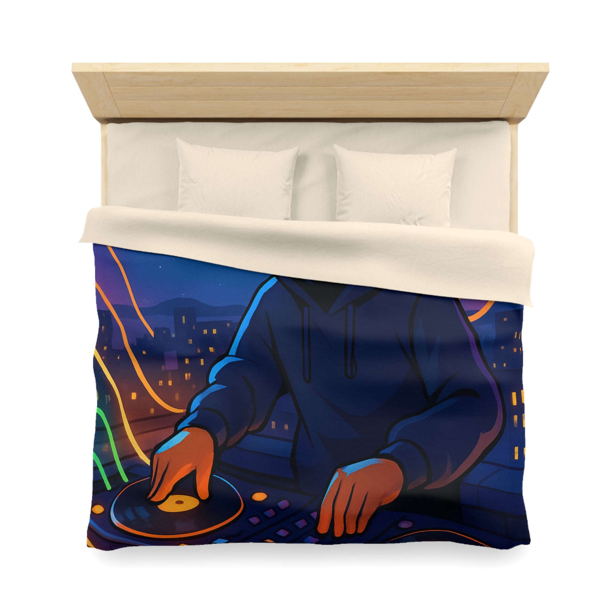 Housse de Couette Microfibre Design Artistique Moderne Décoration Chambre Confort Premium