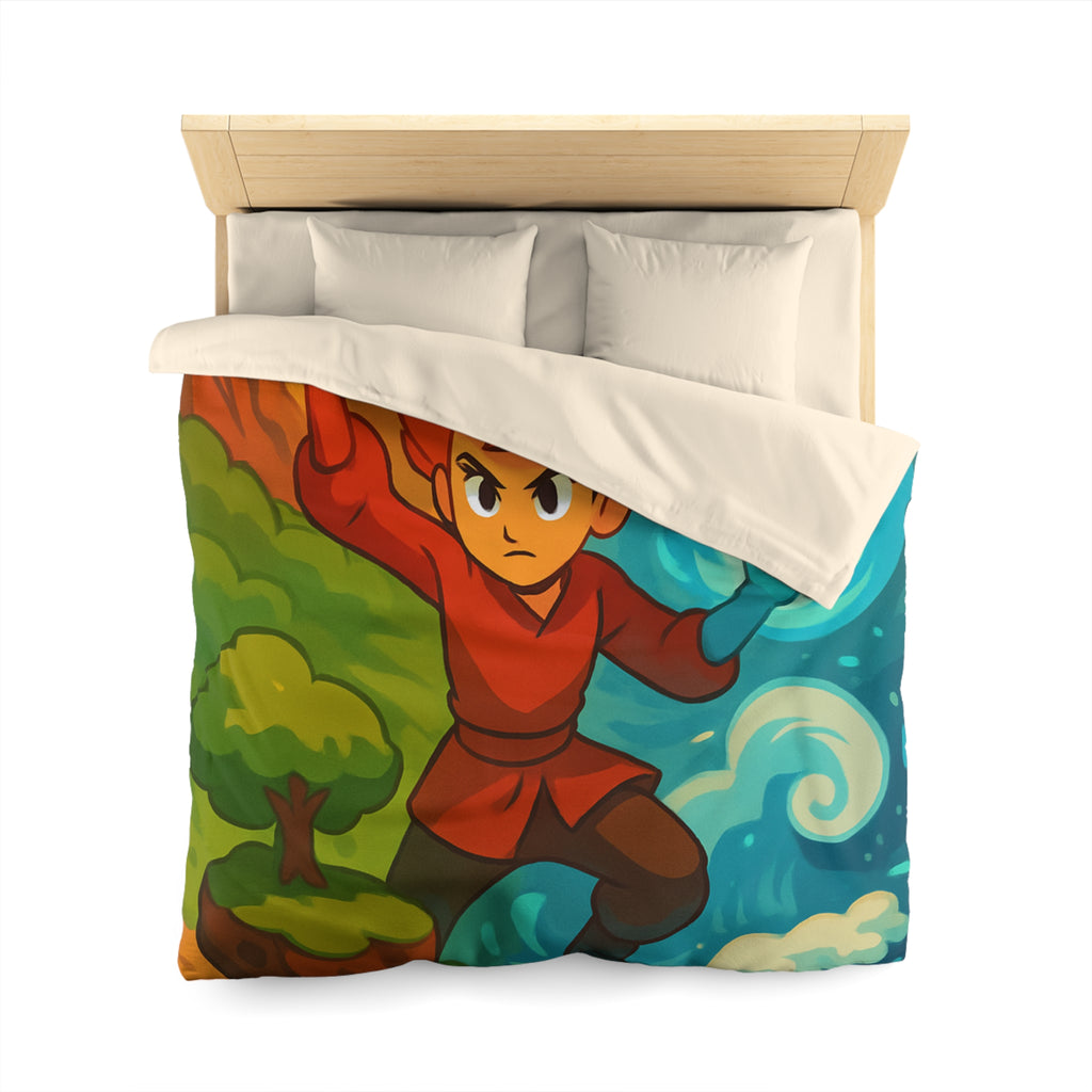 Housse de Couette Microfibre Motif Créatif Original Style Contemporain Chambre Élégante