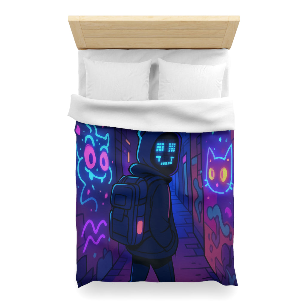 Housse de Couette Microfibre Illustration Unique Design Moderne Décoration Intérieure Raffinée