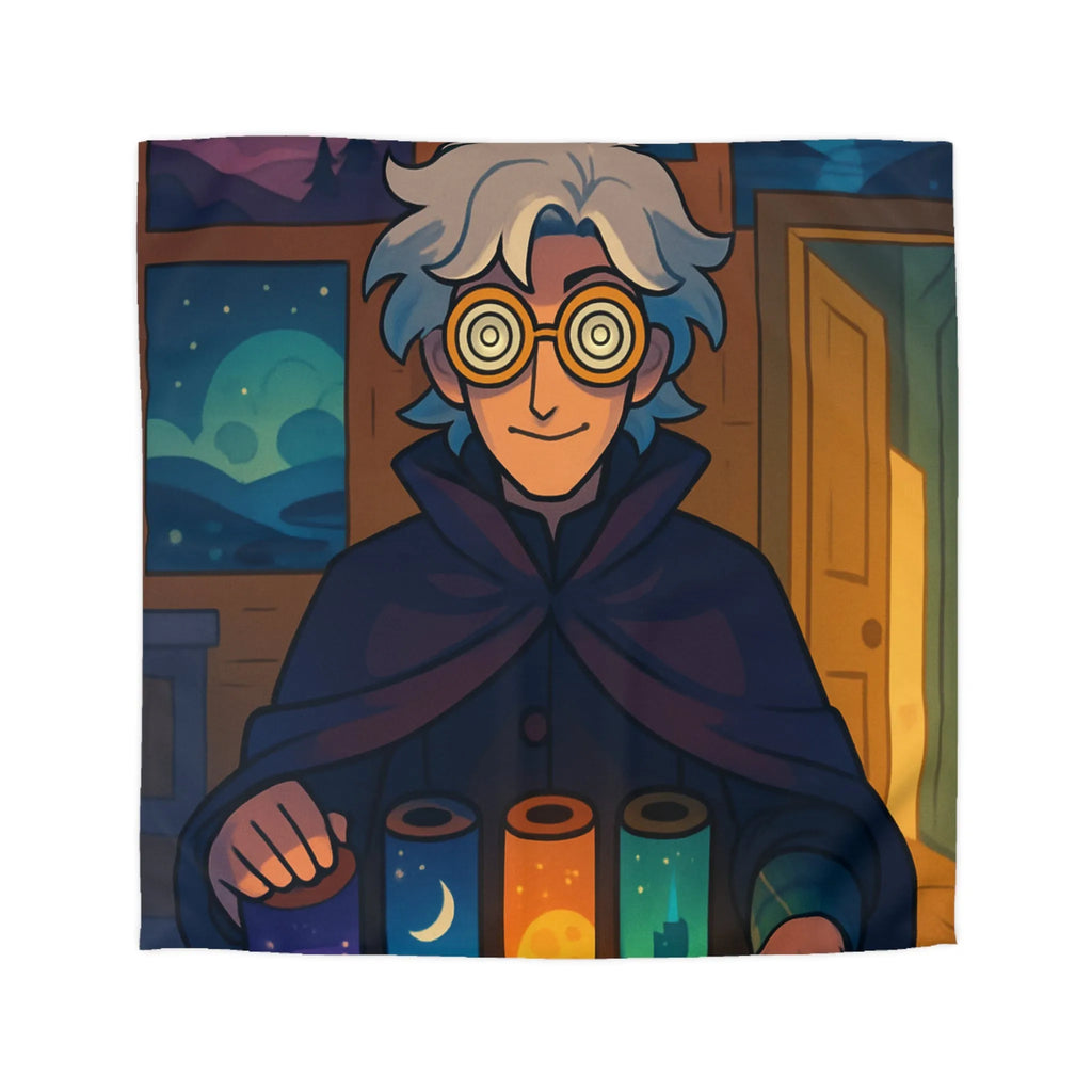 Housse de couette magique avec design nocturne sur fond de lune et étoiles