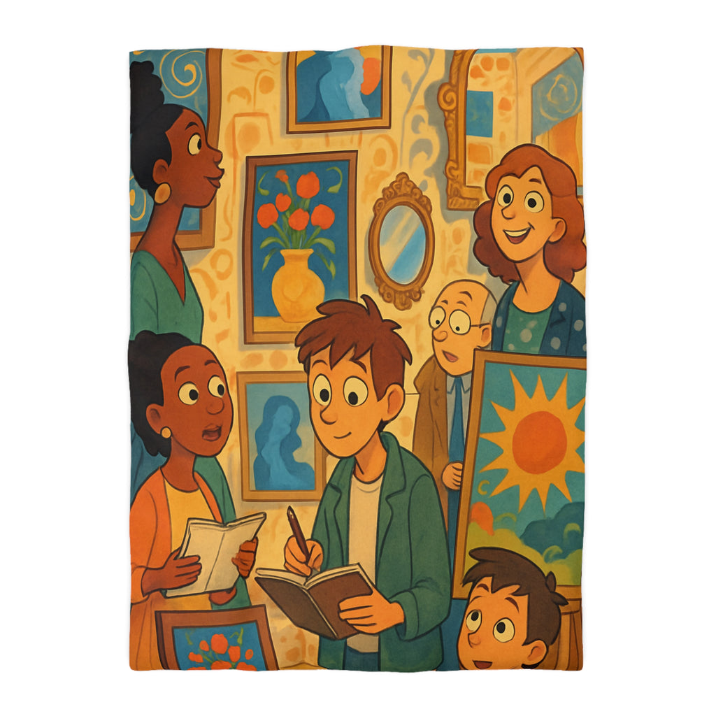 Housse de Couette Microfibre Design Artistique Moderne Décoration Chambre Confort Premium