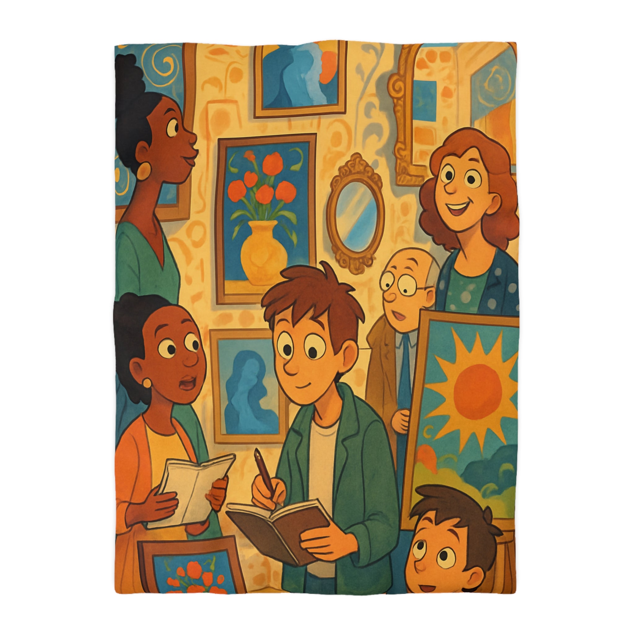 Housse de Couette Microfibre Design Artistique Moderne Décoration Chambre Confort Premium