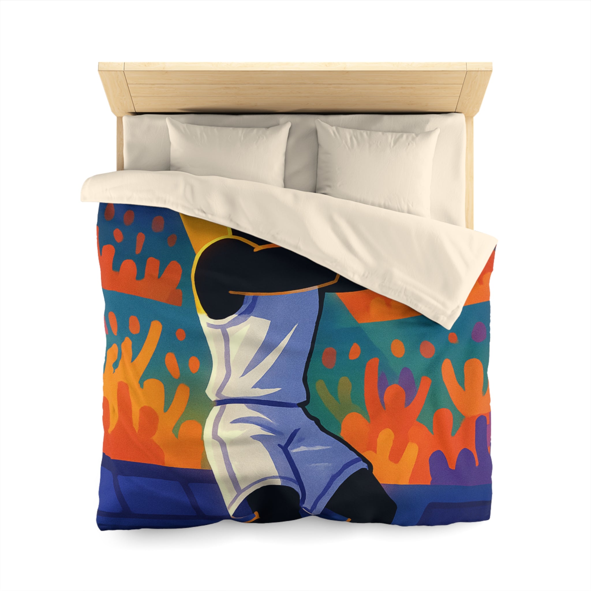 Housse de Couette Microfibre Illustration Unique Design Moderne Décoration Intérieure Raffinée