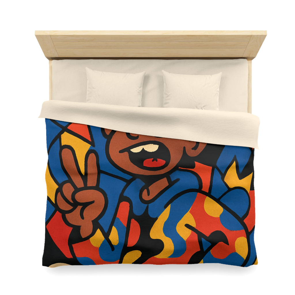 Housse de Couette Vibrante avec Motifs de Crânes et Couronnes pour Adolescents Créatifs