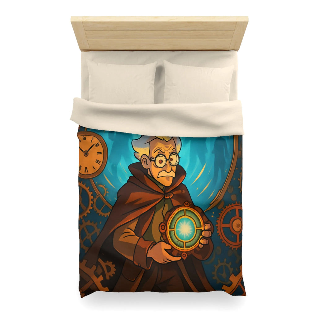 Housse de couette aventure steampunk horloger voyage dans le temps avec objets mystérieux