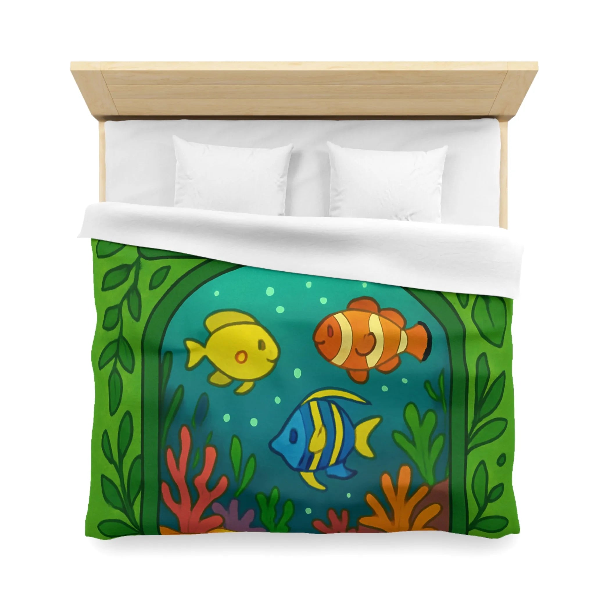 Housse de couette colorée avec motifs féeriques, océaniques et désertiques pour ambiance magique