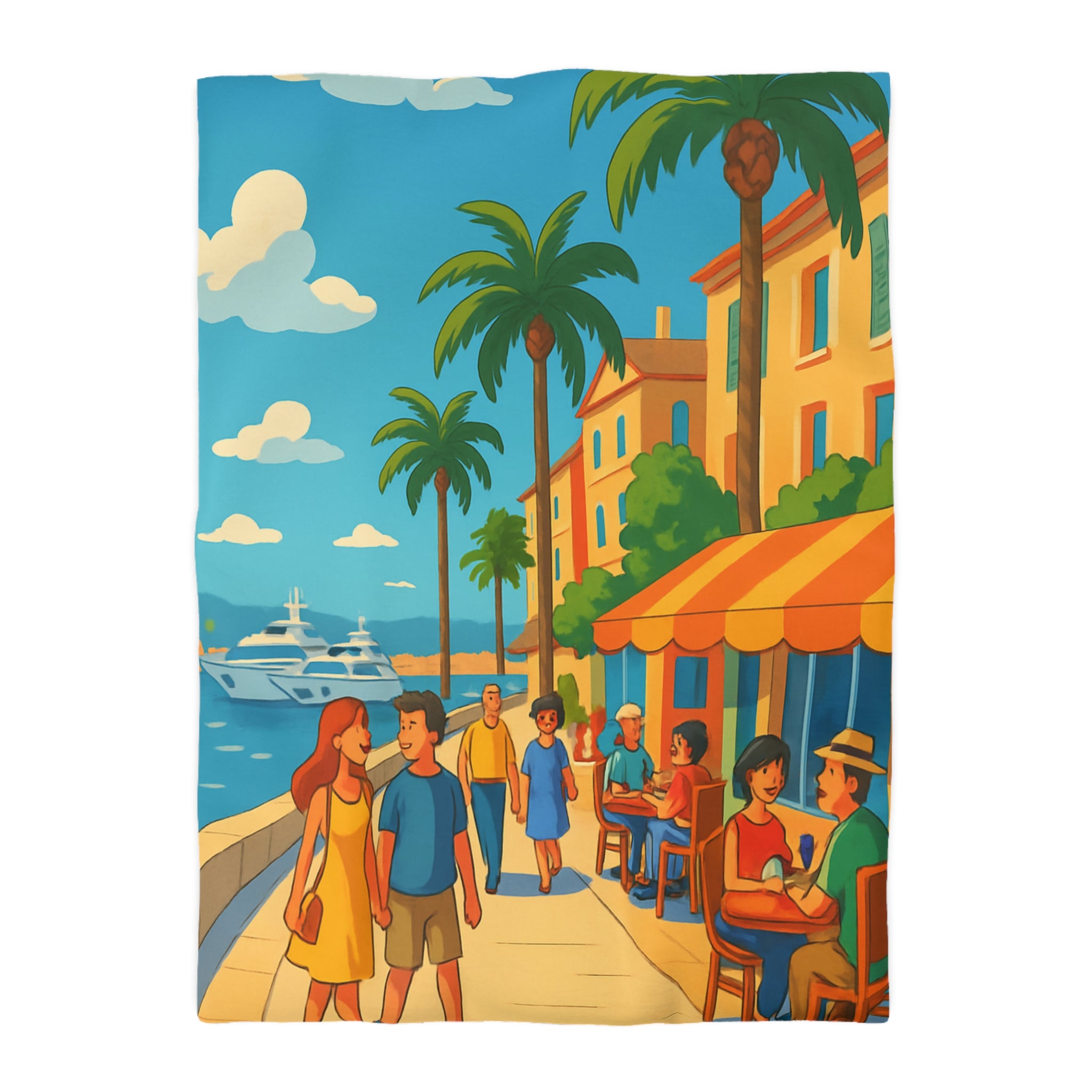 Housse de Couette Microfibre Illustration Unique Design Moderne Décoration Intérieure Raffinée