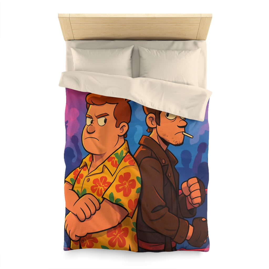 Housse de Couette Microfibre Illustration Unique Design Moderne Décoration Intérieure Raffinée