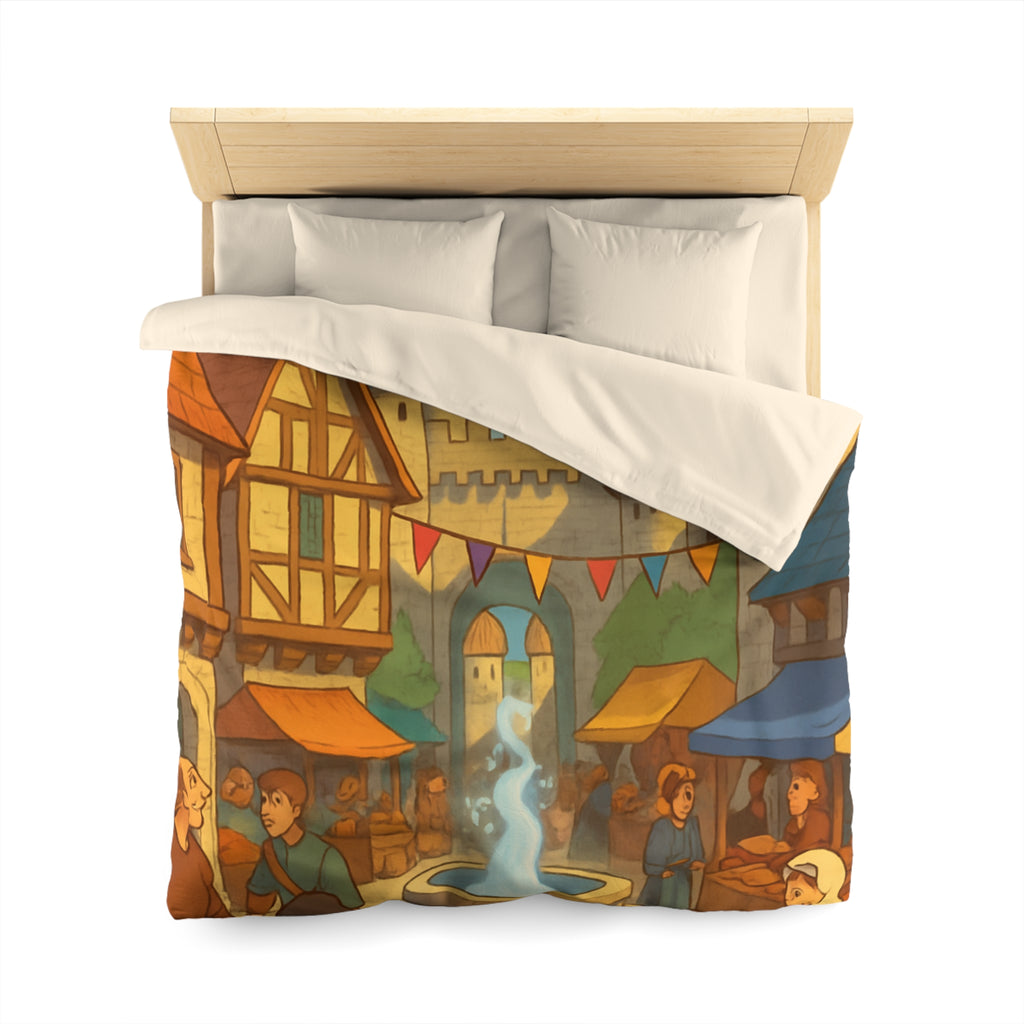 Housse de Couette Microfibre Design Artistique Moderne Décoration Chambre Confort Premium