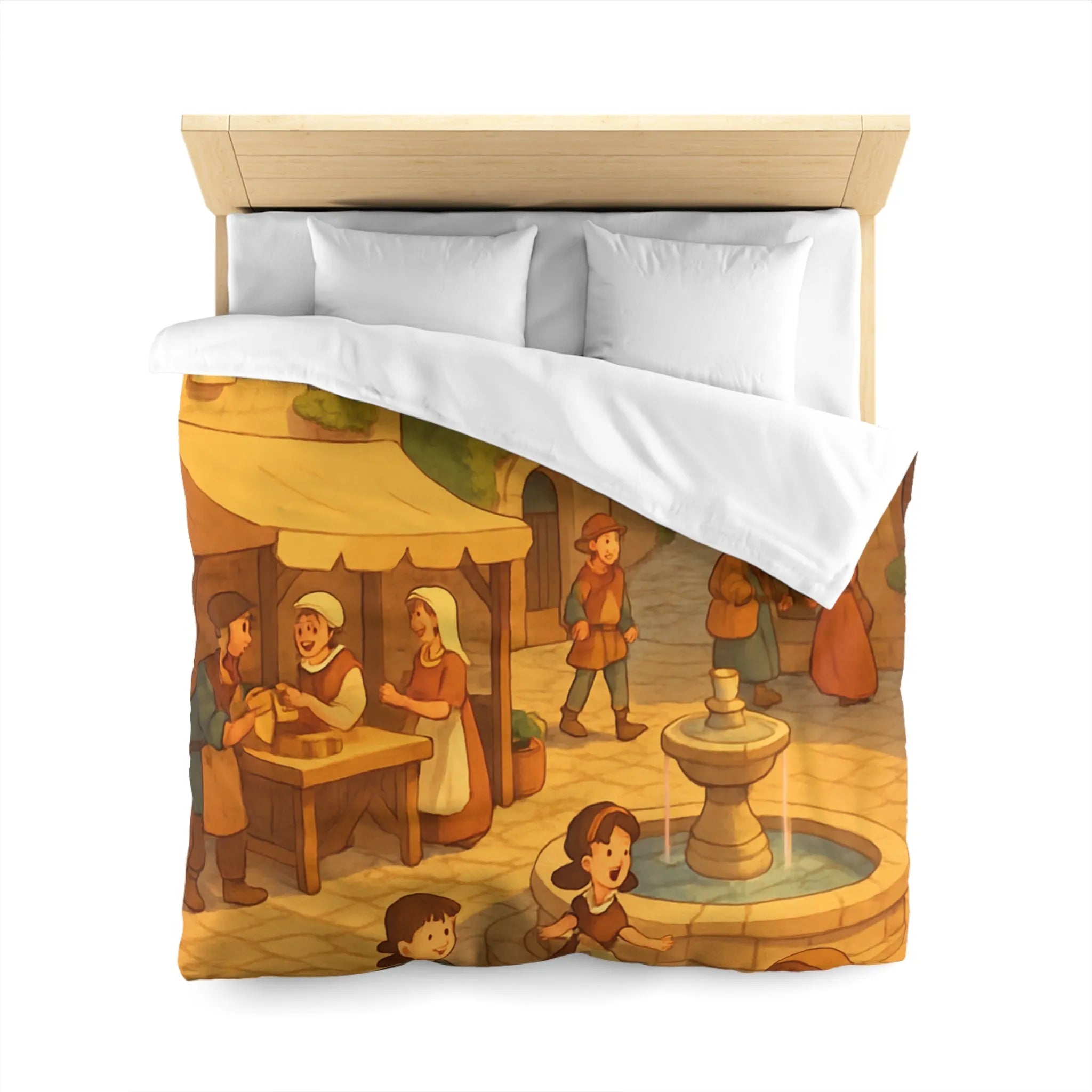 Housse de Couette Microfibre Art Graphique Contemporain Style Décoratif Chambre Tendance