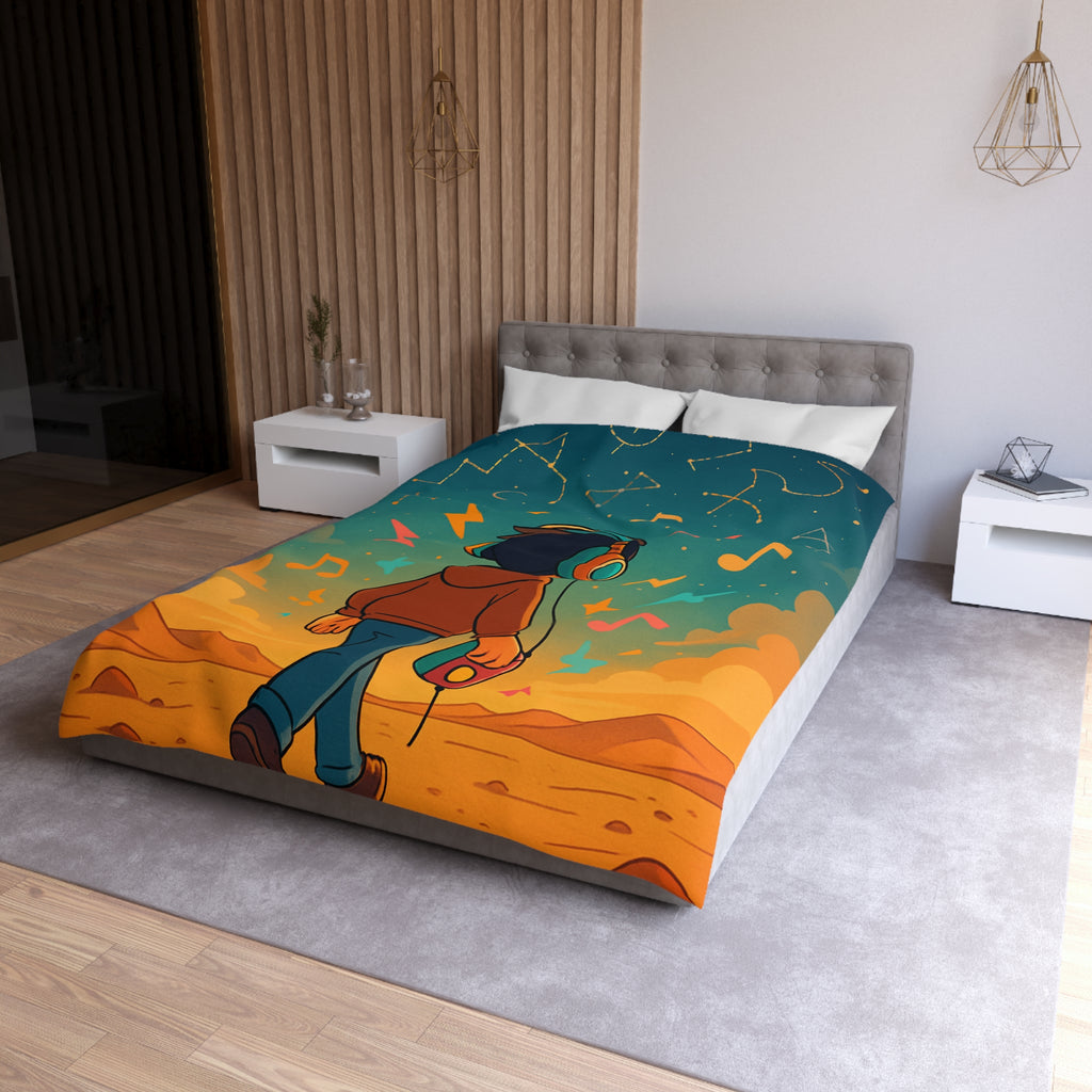 Housse de couette rêve étoilé pour jeunes musiciens et amateurs de constellations