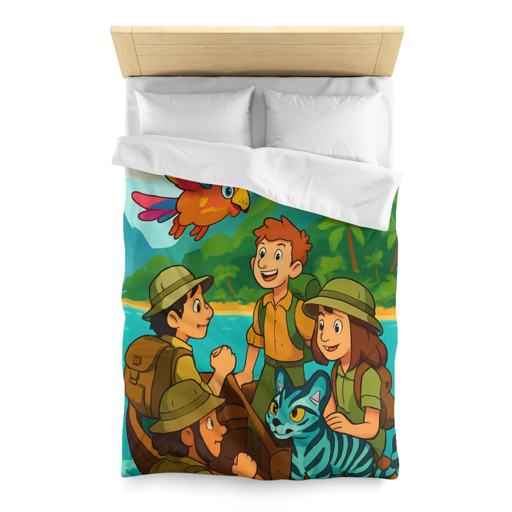 Housse de Couette Microfibre Design Artistique Moderne Décoration Chambre Confort Premium