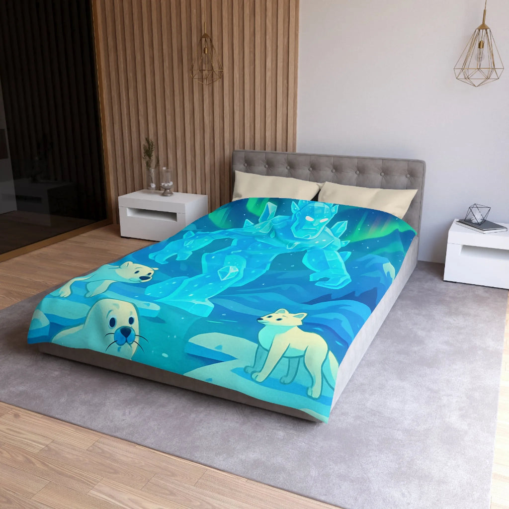 Housse de Couette Microfibre Art Graphique Contemporain Style Décoratif Chambre Tendance