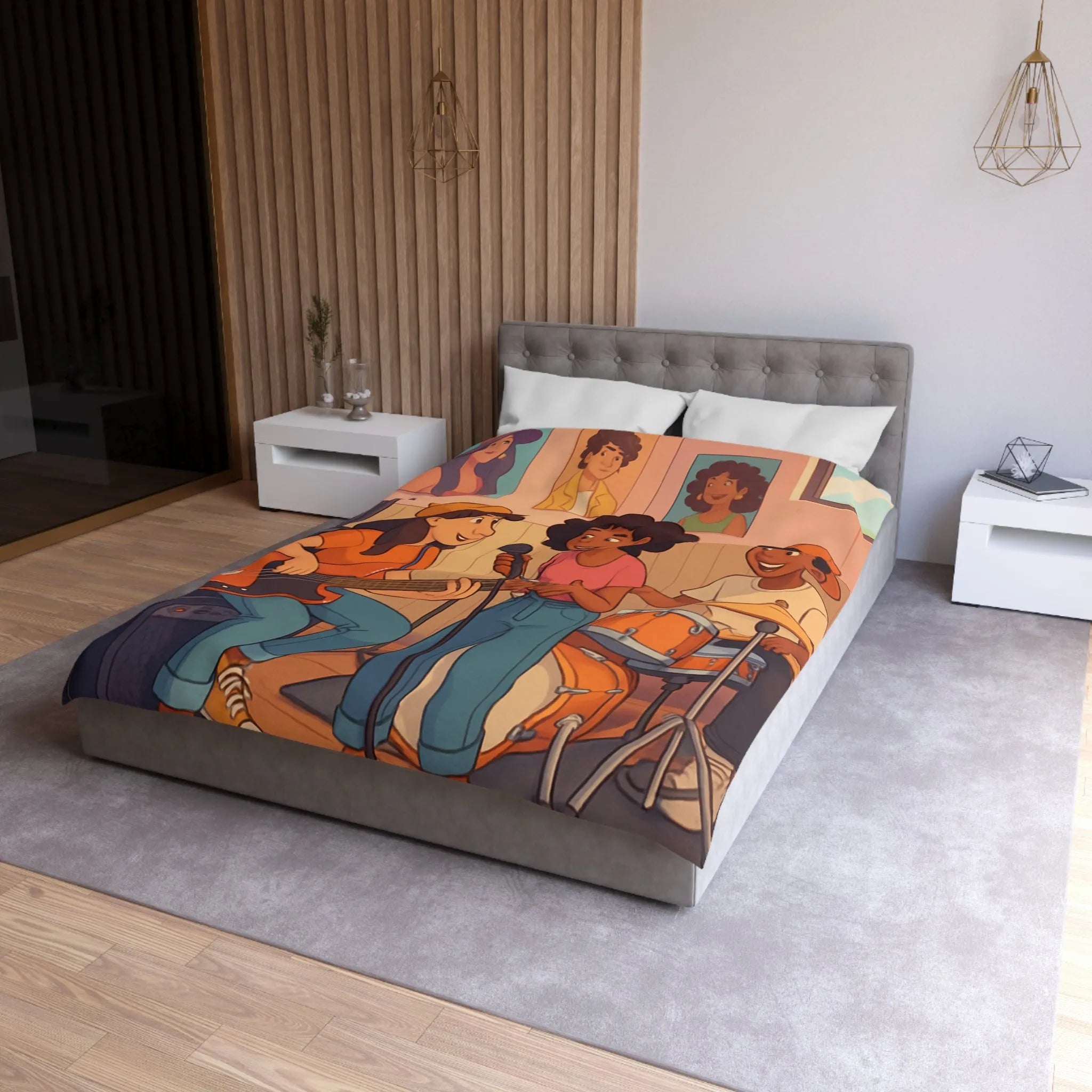 Housse de Couette Microfibre Création Artistique Moderne Design Exclusif Décoration Chambre