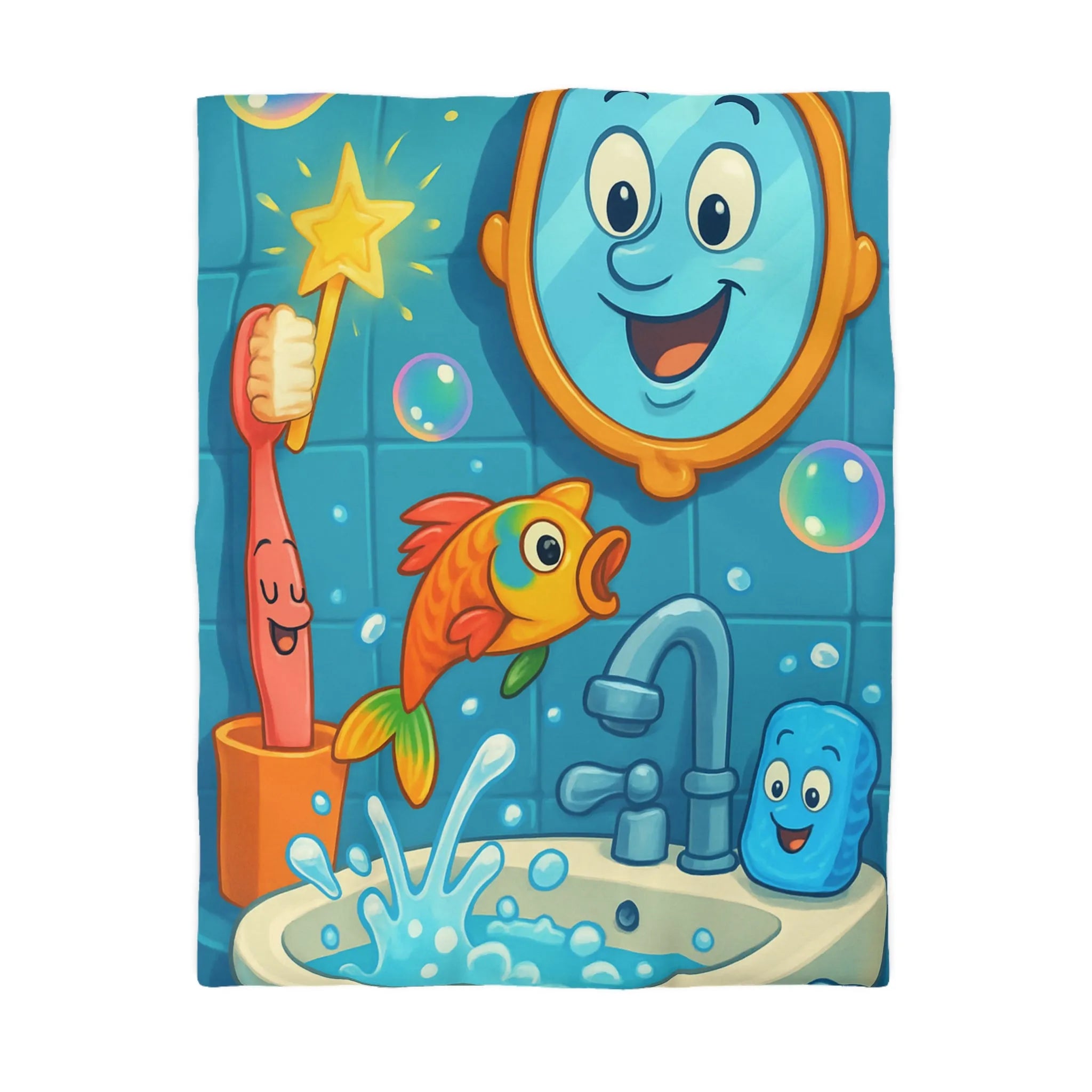 Enchantez votre chambre avec une housse de couette poisson magique et joyeux