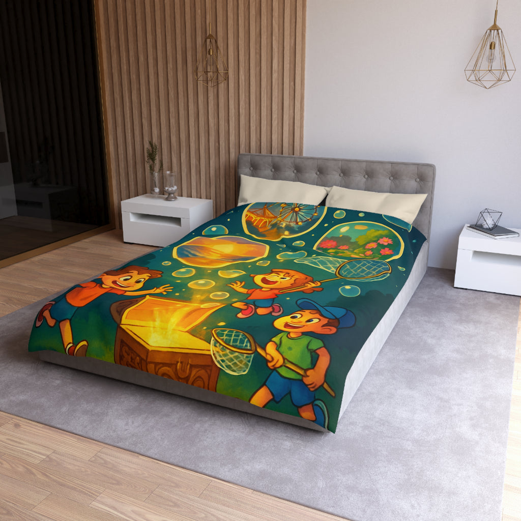 Housse de Couette Microfibre Motif Créatif Original Style Contemporain Chambre Élégante