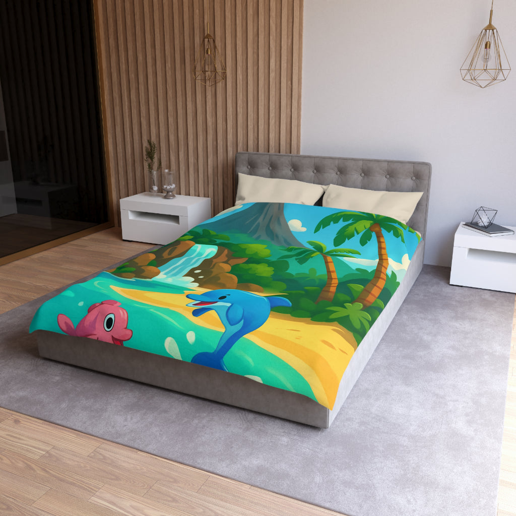 Housse de Couette Microfibre Motif Créatif Original Style Contemporain Chambre Élégante