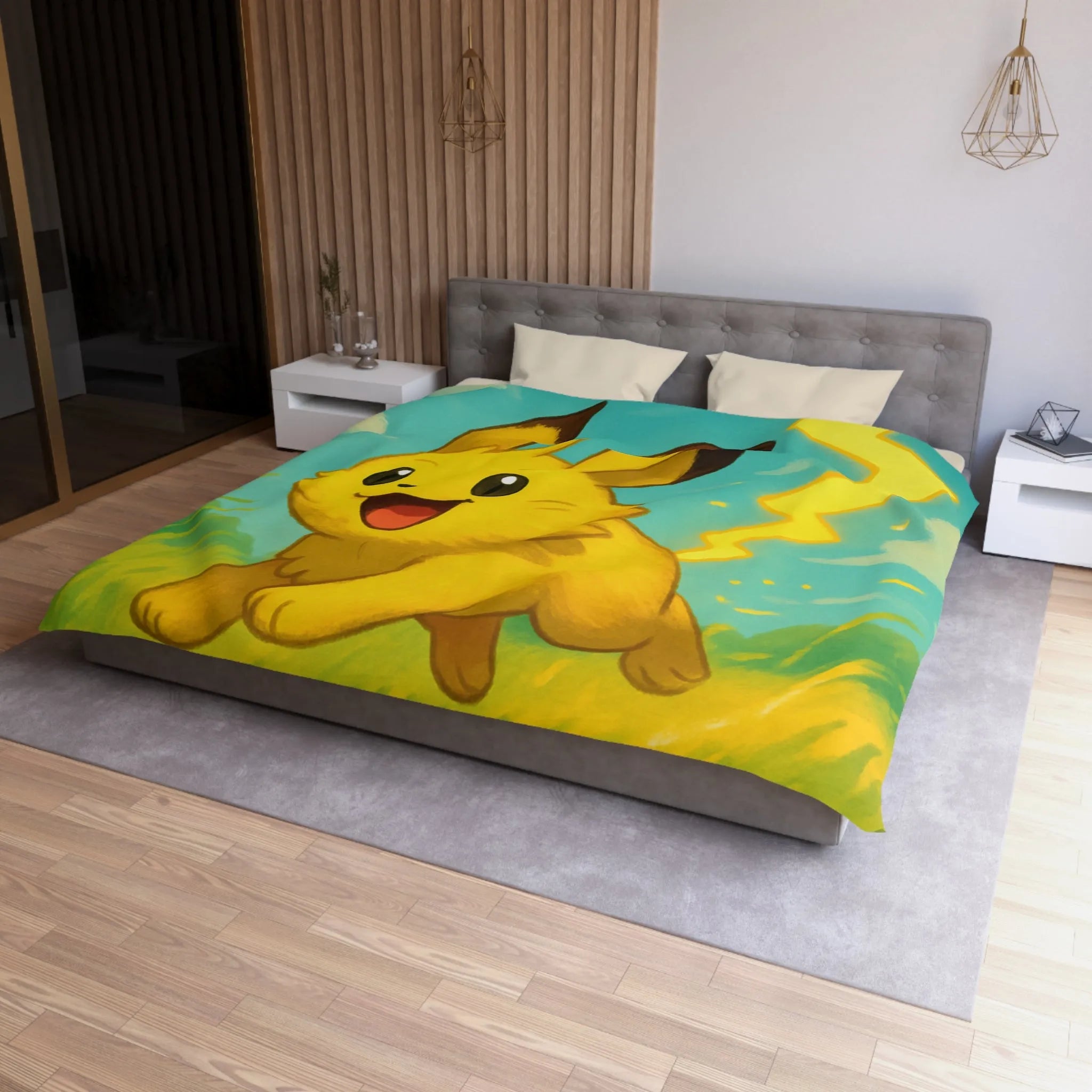 Housse de Couette Microfibre Art Graphique Contemporain Style Décoratif Chambre Tendance