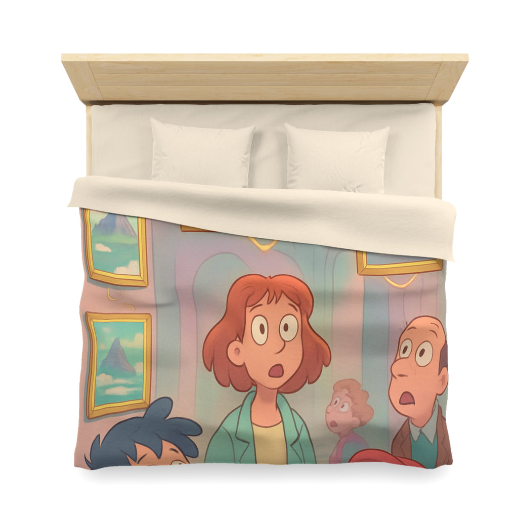 Housse de Couette Microfibre Design Artistique Moderne Décoration Chambre Confort Premium