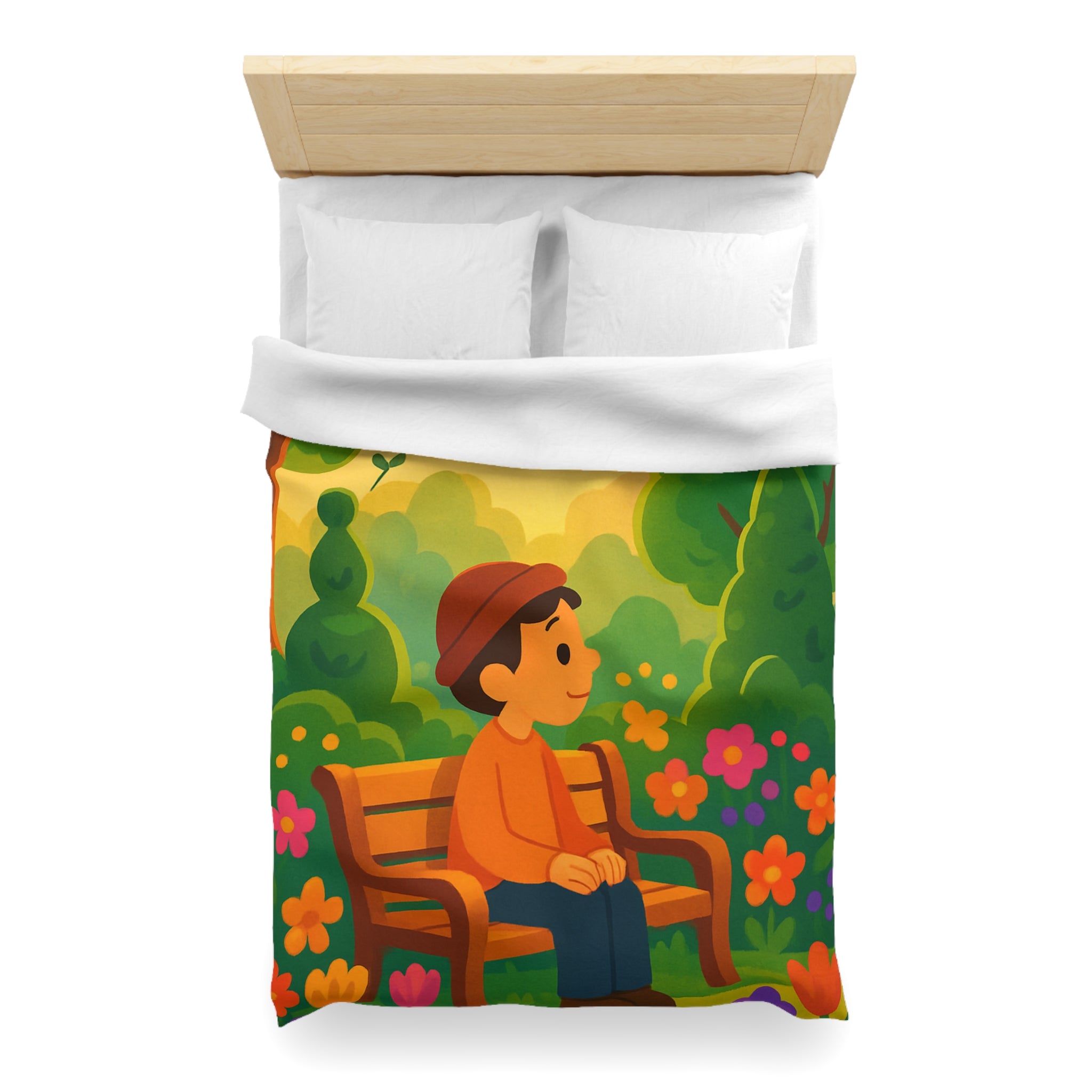 Housse de Couette Microfibre Design Artistique Moderne Décoration Chambre Confort Premium