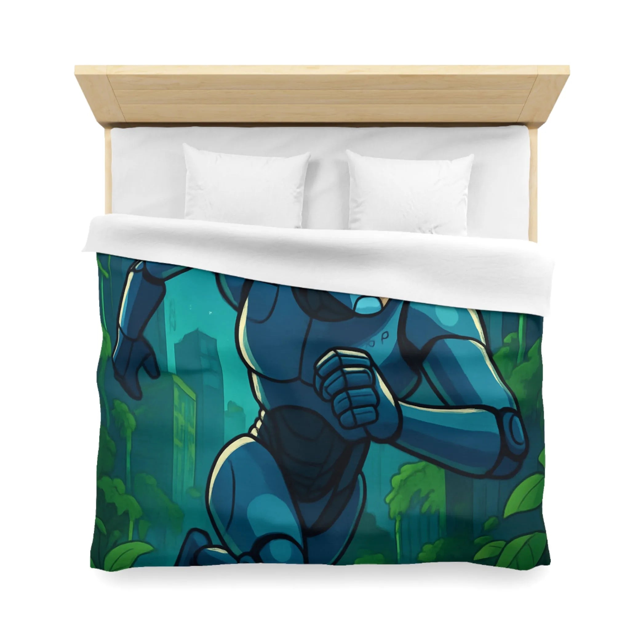 Housse de Couette Microfibre Art Graphique Contemporain Style Décoratif Chambre Tendance