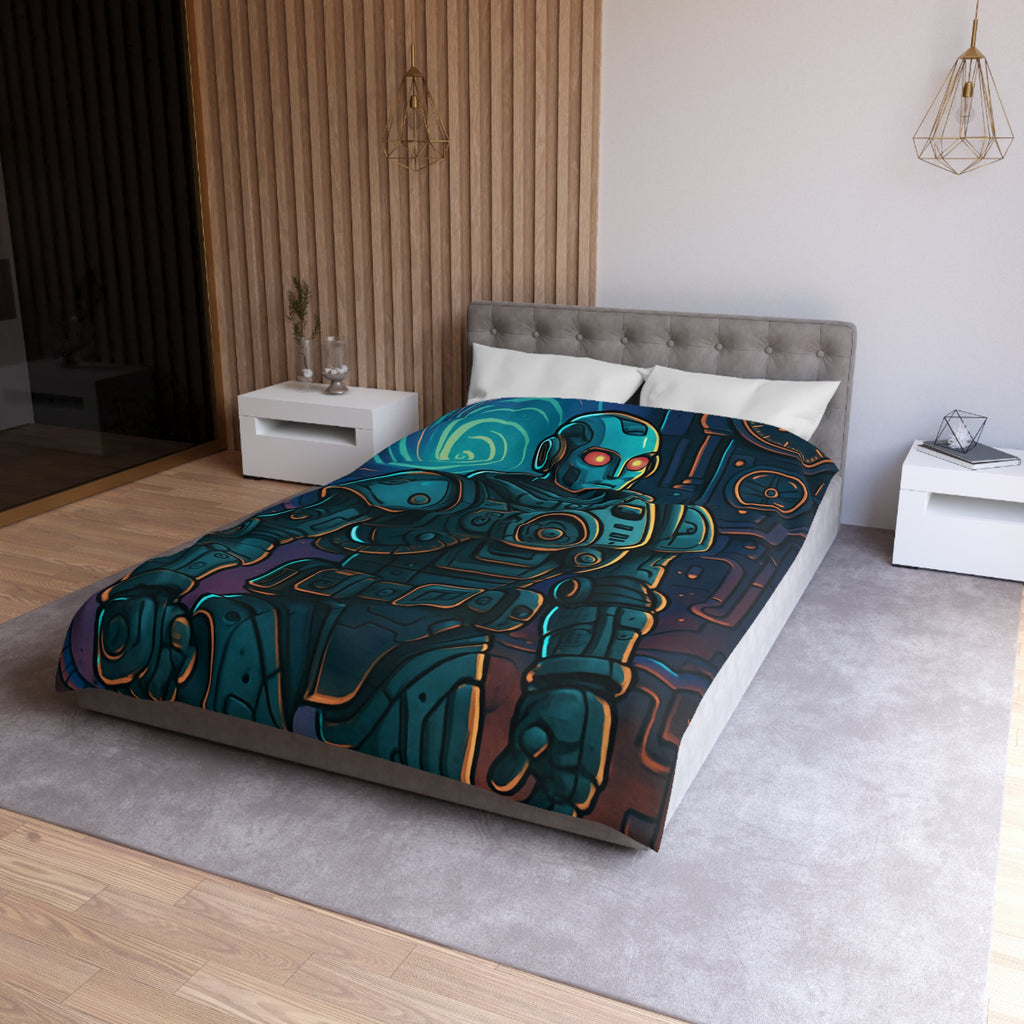 Housse de Couette Microfibre Illustration Unique Design Moderne Décoration Intérieure Raffinée