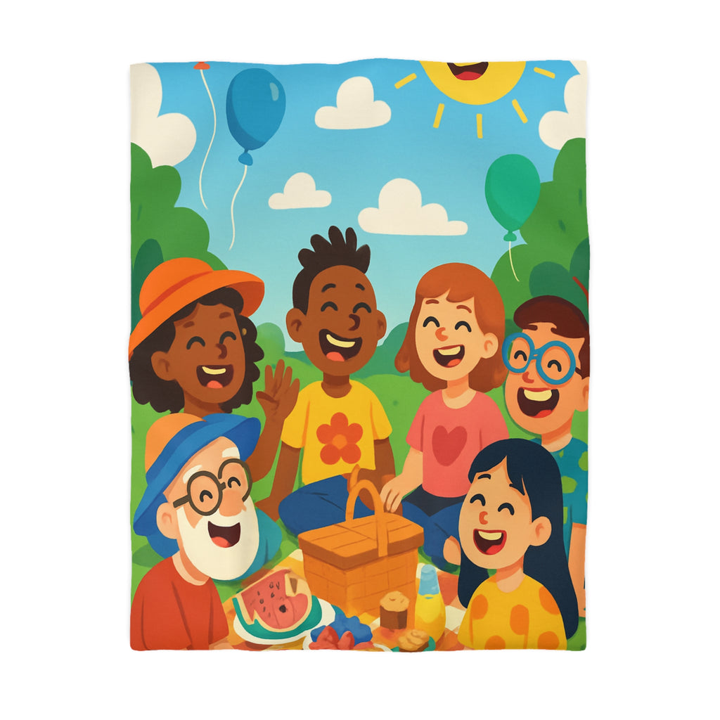 Housse de Couette Microfibre Illustration Unique Design Moderne Décoration Intérieure Raffinée