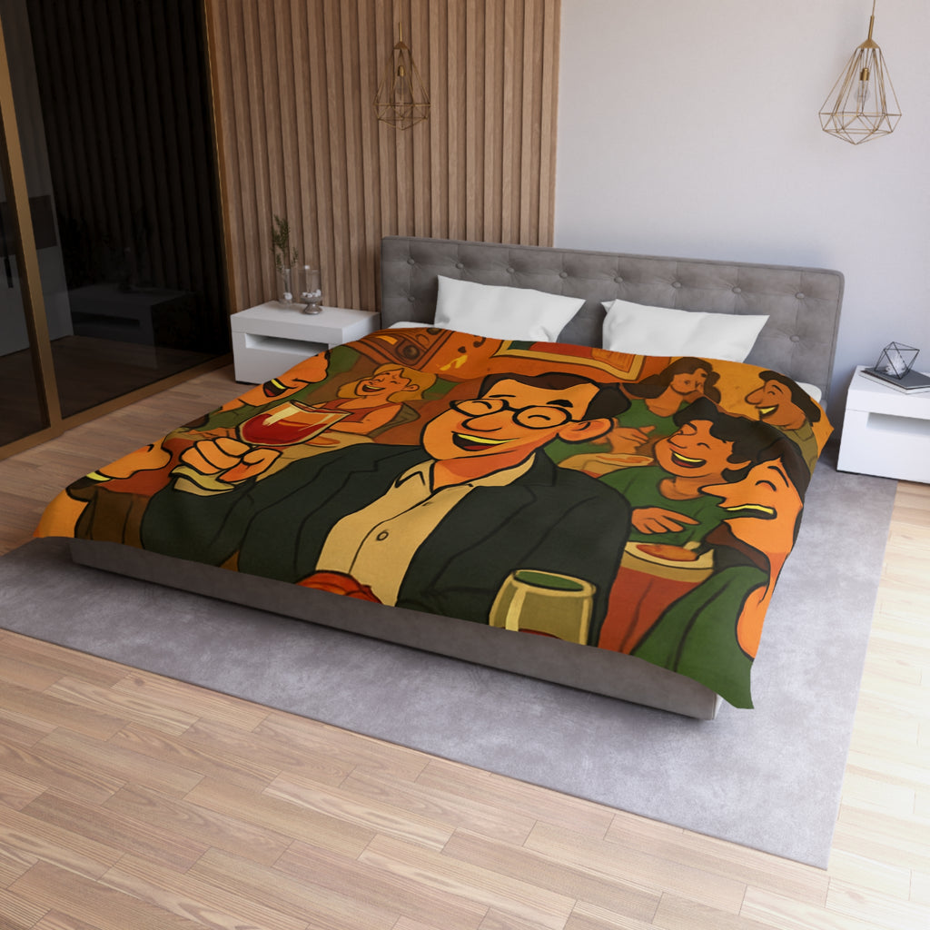 Housse de Couette Microfibre Illustration Unique Design Moderne Décoration Intérieure Raffinée