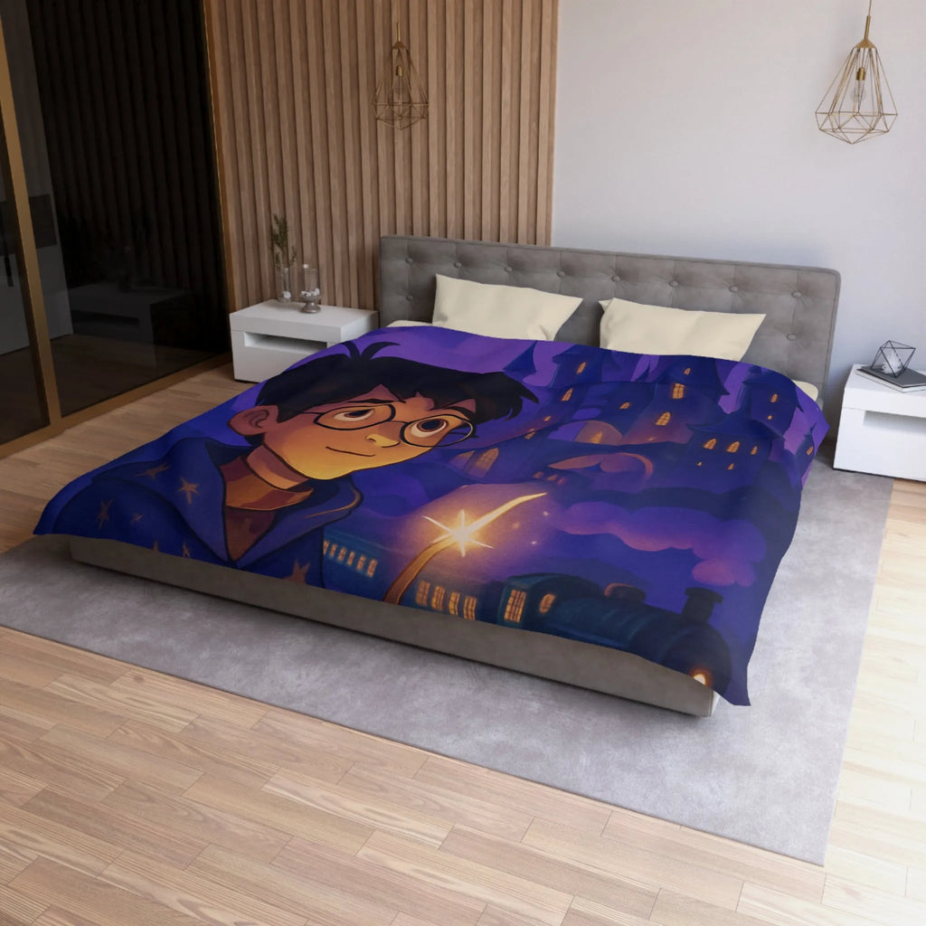 Housse de Couette Microfibre Art Graphique Contemporain Style Décoratif Chambre Tendance