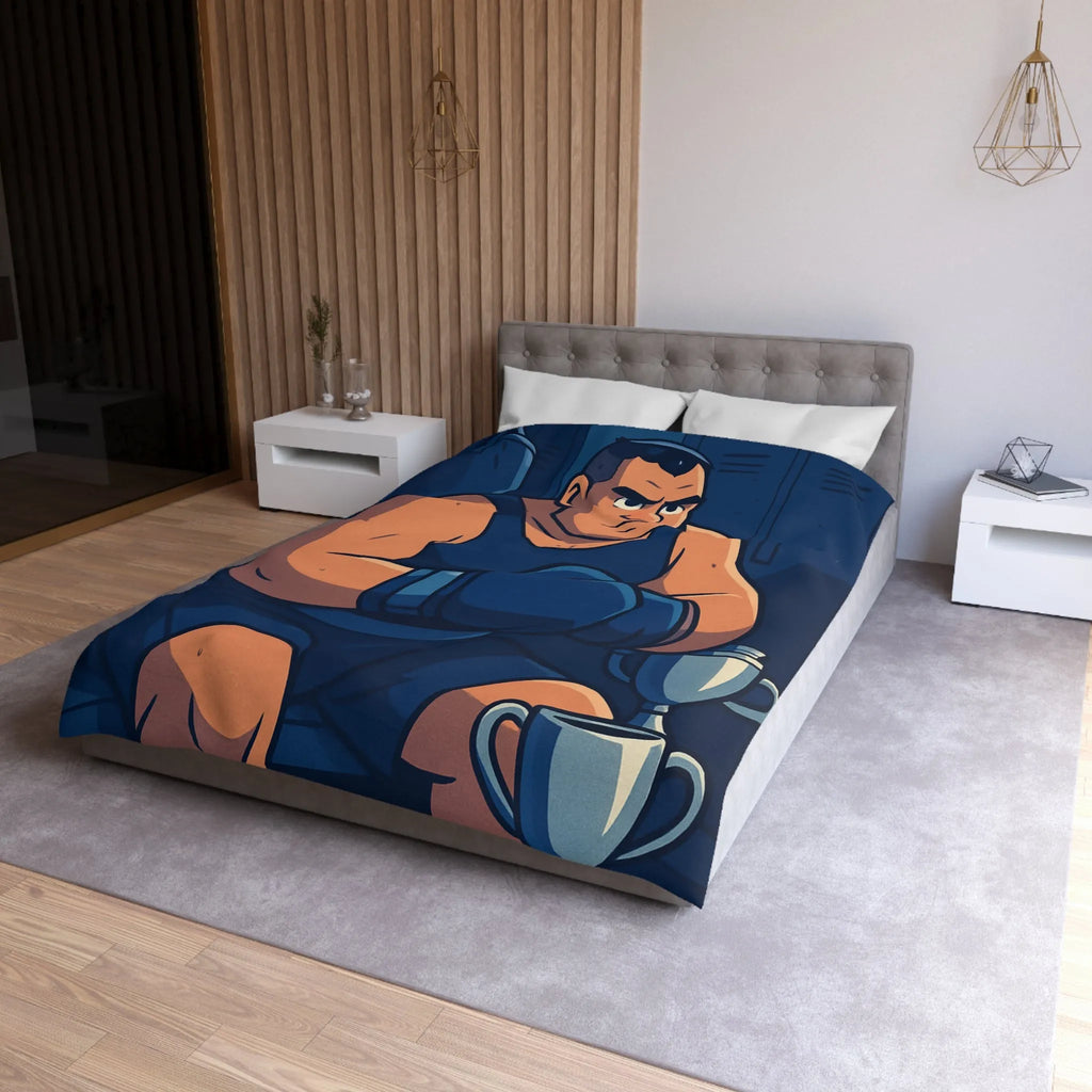 Housse de Couette Microfibre Art Graphique Contemporain Style Décoratif Chambre Tendance