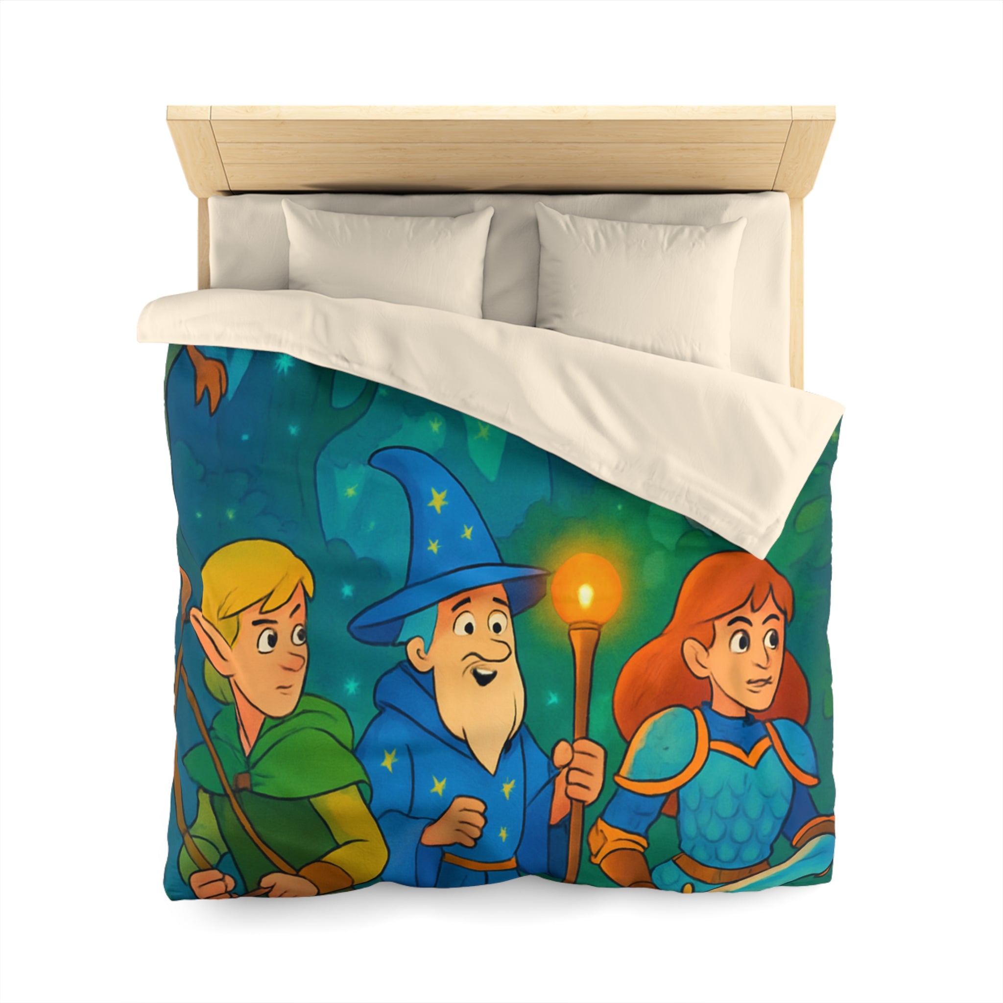 Housse de Couette Microfibre Motif Créatif Original Style Contemporain Chambre Élégante