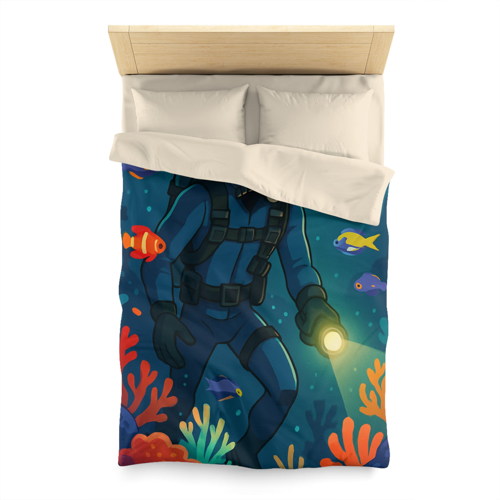 Housse de Couette Microfibre Design Artistique Moderne Décoration Chambre Confort Premium