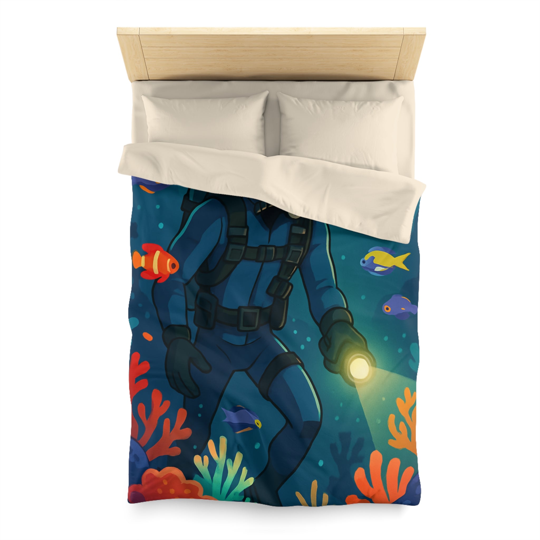 Housse de Couette Microfibre Design Artistique Moderne Décoration Chambre Confort Premium