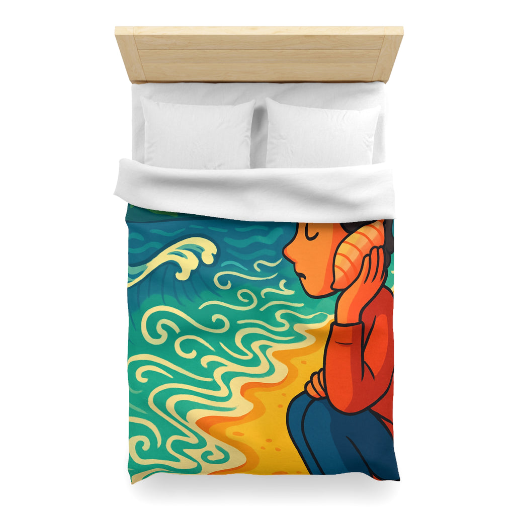 Housse de Couette Microfibre Design Artistique Moderne Décoration Chambre Confort Premium