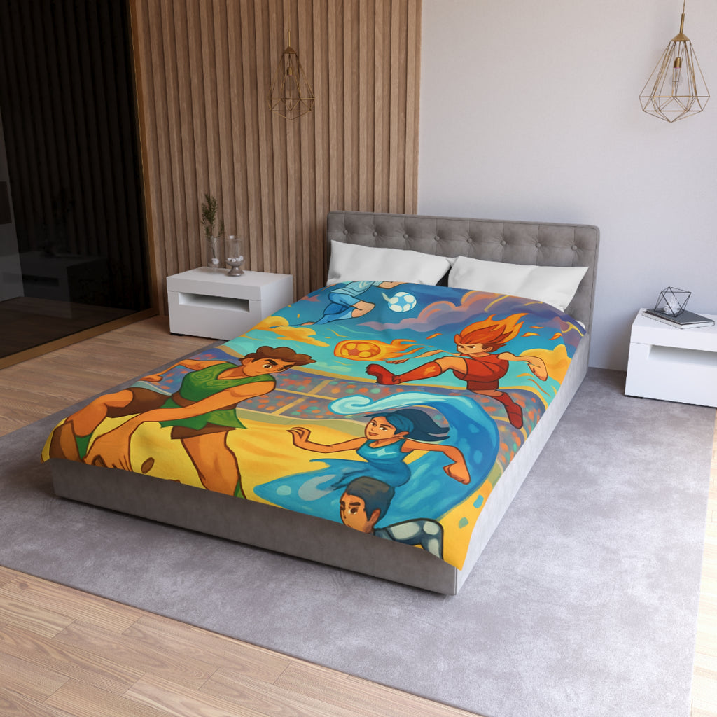 Housse de Couette Microfibre Design Artistique Moderne Décoration Chambre Confort Doux Qualité Premium
