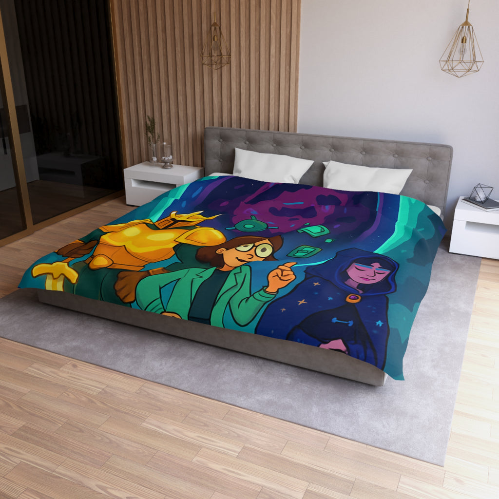 Housse de Couette Microfibre Motif Créatif Original Style Contemporain Chambre Élégante