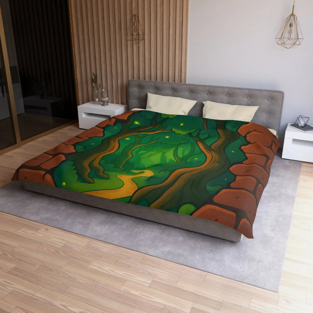 Enchanted Forest Path Through Brick Wall Creates Mystical Journey for Dreamy Bedroom Decor