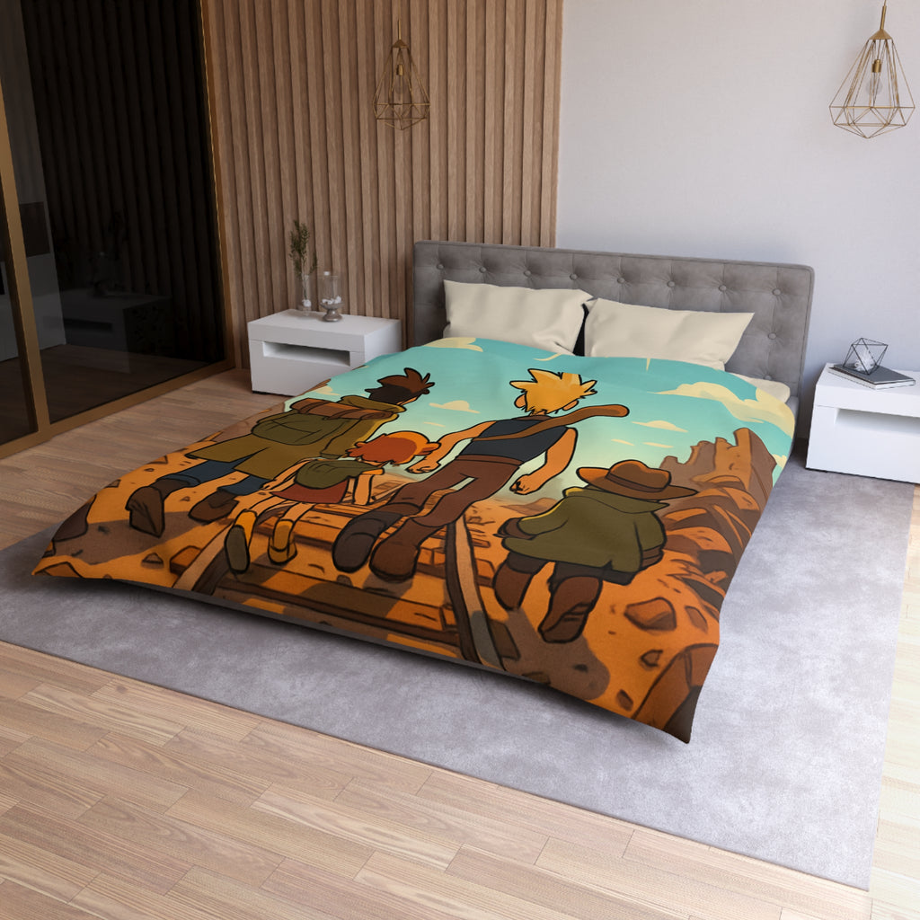 Housse de Couette Microfibre Illustration Unique Design Moderne Décoration Intérieure Raffinée