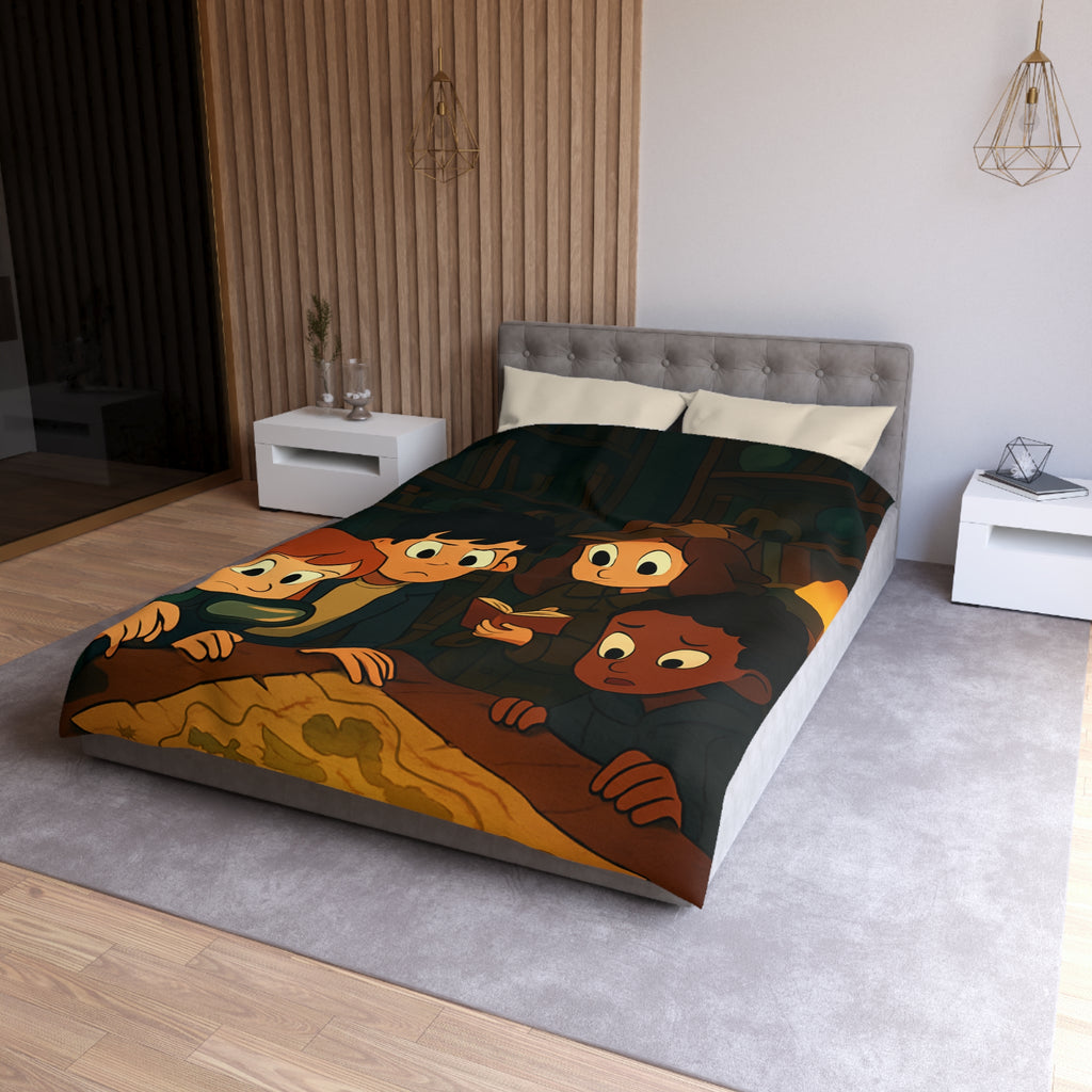 Housse de Couette Microfibre Motif Créatif Original Style Contemporain Chambre Élégante