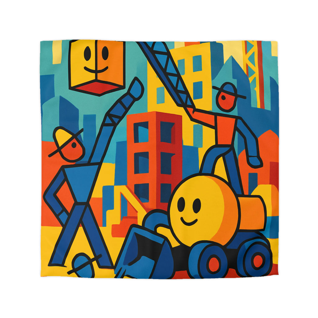 Housse de Couette Microfibre Illustration Unique Design Moderne Décoration Intérieure Raffinée