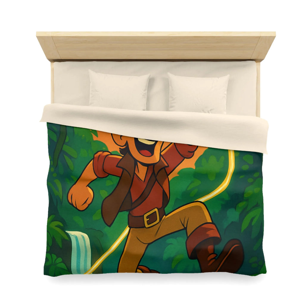 Housse de couette aventure jungle vibrante cascade pour chambre à thème nature