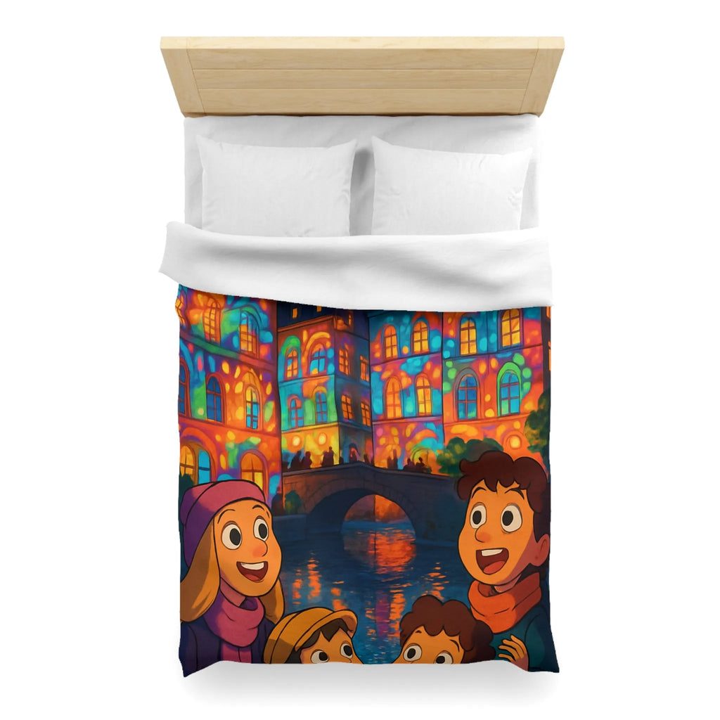 Envolez-vous vers un rêve coloré avec lanterne magique et château illuminé