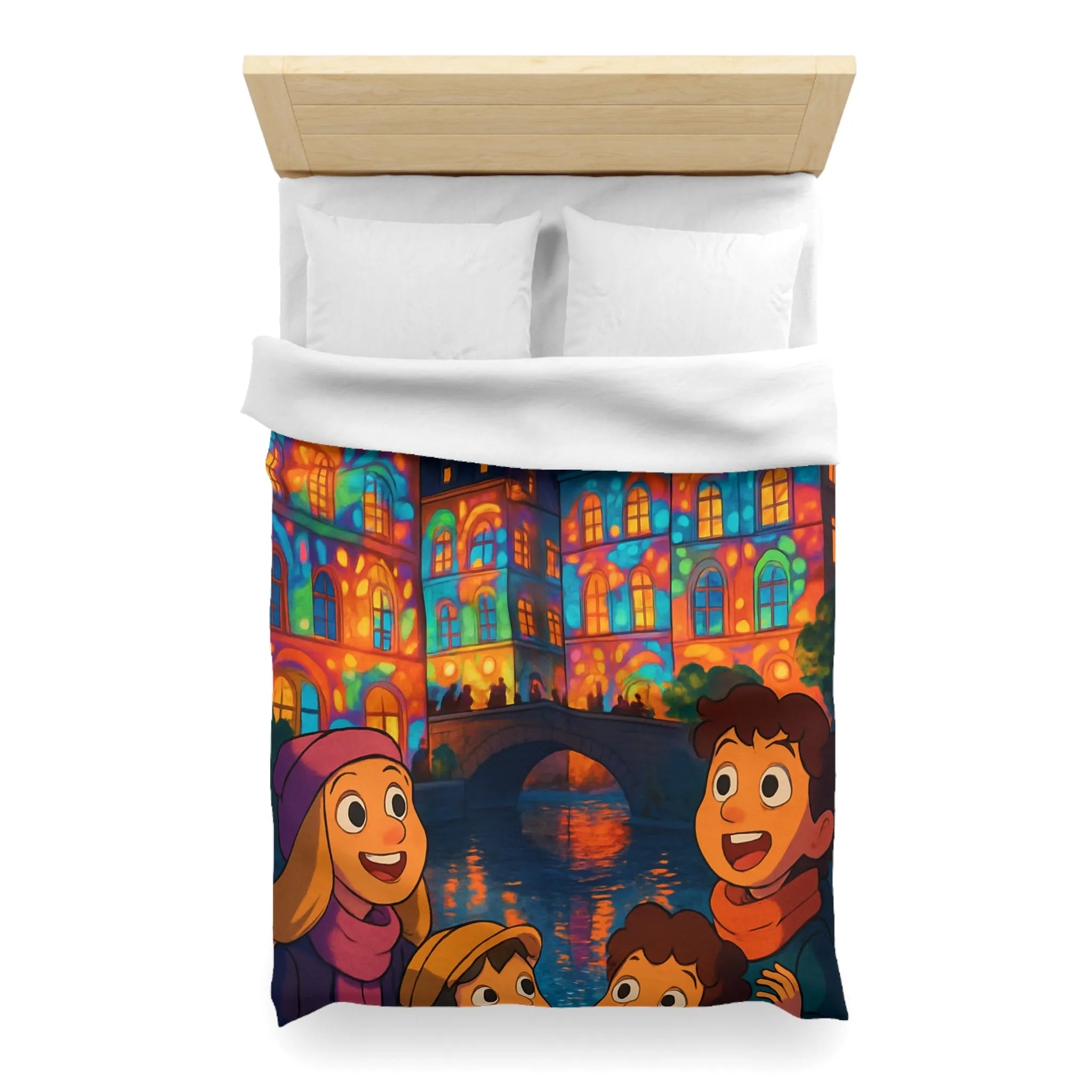 Envolez-vous vers un rêve coloré avec lanterne magique et château illuminé