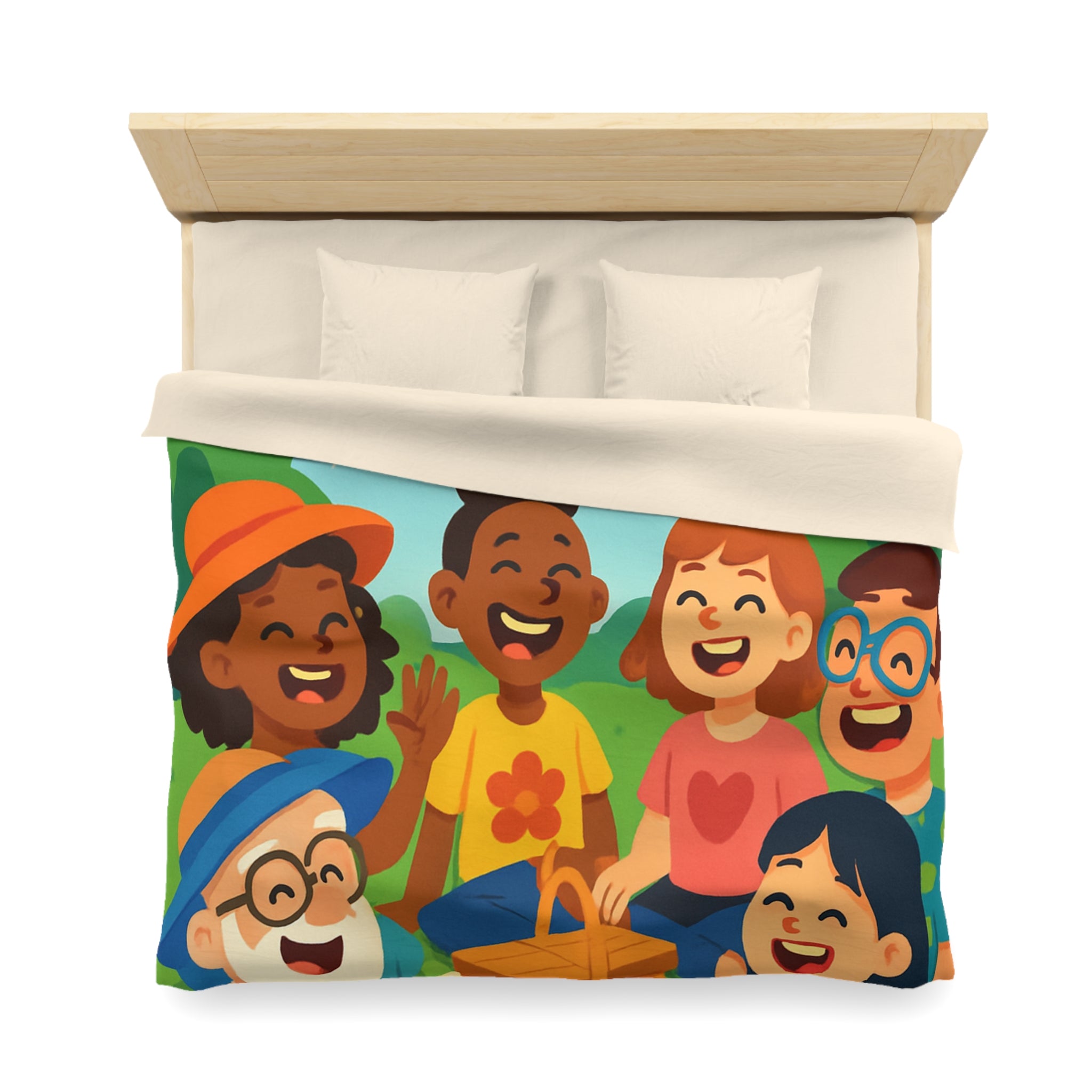 Housse de Couette Microfibre Illustration Unique Design Moderne Décoration Intérieure Raffinée